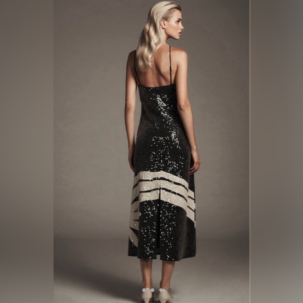 Farm Rio sequin halter column midi dress - Picture 3 of 7